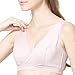 Mamaway Extra Soft Seamless Wireless Nursing Sleep Bra/Bralette for Maternity, Postpartum, and Breastfeeding; Easy Access Crossover Design with Stabilizing Ballet Back (Purple, Medium)