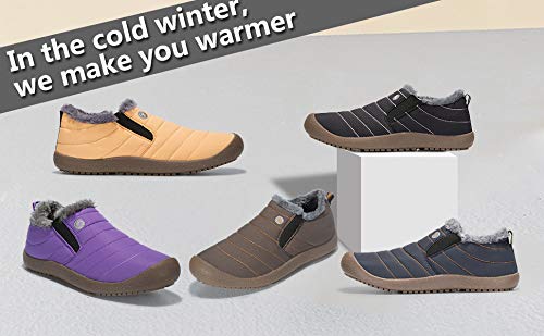 Mishansha Mens Womens Winter Snow Boot Outdoor Indoor Water Resistant Slip On Athletic Casual Walking Ankle Shoes - Thumbnail 6