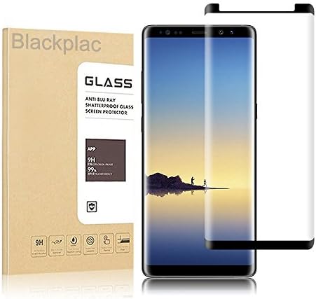 Galaxy Note 8 Screen Protector, Blackplac Tempered Glass Screen Protector with [9H Hardness][Easy Bubble-Free Installation][Anti-Scratch][Anti-Fingerprint] for Samsung Galaxy Note 8 - Black
