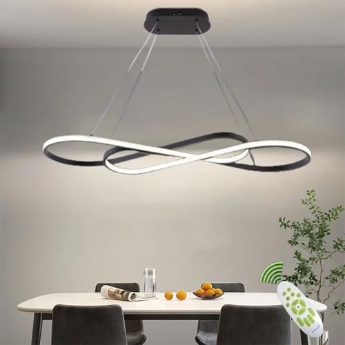 ASJK Modern LED Chandelier Dimmable 54W Colour Temperature 3000K-4000K-5000K Creative Design Suitable for Living Room Dining Room Kitchen Bedroom