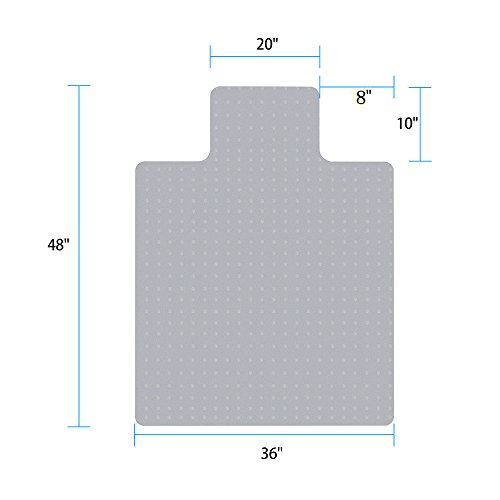Office Desk Chair Mat for Hard Wood Floor PVC Clear Protection Floor Mat,Premium Quality Chair Mat Thick and Sturdy (Clear, 36" x 48")