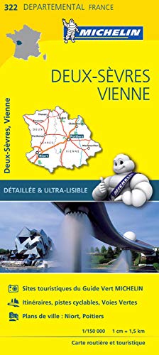 CARTE DEPARTEMENTALE 322 DEUX-SEVRES, VIENNE (CARTES (5630)) (French Edition) by Michelin