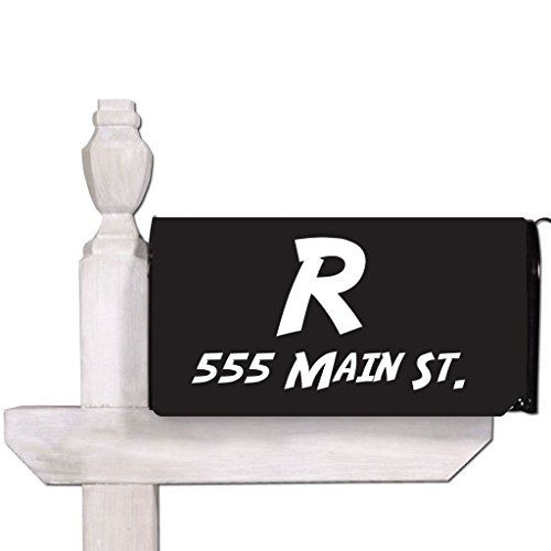 VictoryStore Custom Black and White Magnetic Mailbox Cover - Text On Both Sides