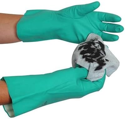 Ultimate Industrial NL15 Lightweight Nitrile Gauntlets 7 Small Green Chemical
