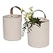LA JOLIE MUSE Wall Hanging Storage Baskets - Set of 2 Small Cotton Rope Handle Nursery Storage Organizer with Planters