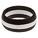 Silicone Wedding Ring (Black/Silver, 11)