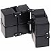 EDC Fidgeter Black Infinity Cube Fidget Toys. Prime Quality Fidget Cubes Gadgets for Adults and Children. Cool Stress Toy, Desk Accessories, Home Office Anxiety Sensory and Stress Relief Puzzle