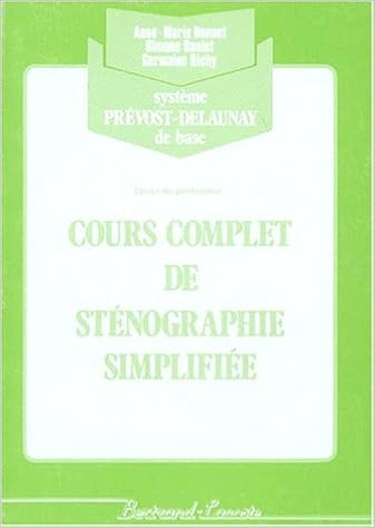 Corrige Cours Complet De Steno Amazon Fr Bonnet Anne Marie Boulet Simone Richy Germaine Livres