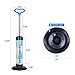 Samshow - Toilet Plunger Powerful Manual Multi Drain Plunger Suitable for Bathtubs,Toilets, Showers (Blue)
