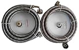 KILAUAN Washing Machine Hose Stainless Steel Braided Water Supply Line with 90 Degrees Elbow - 8 FT Burst Proof - With Red & Blue Color Coded
