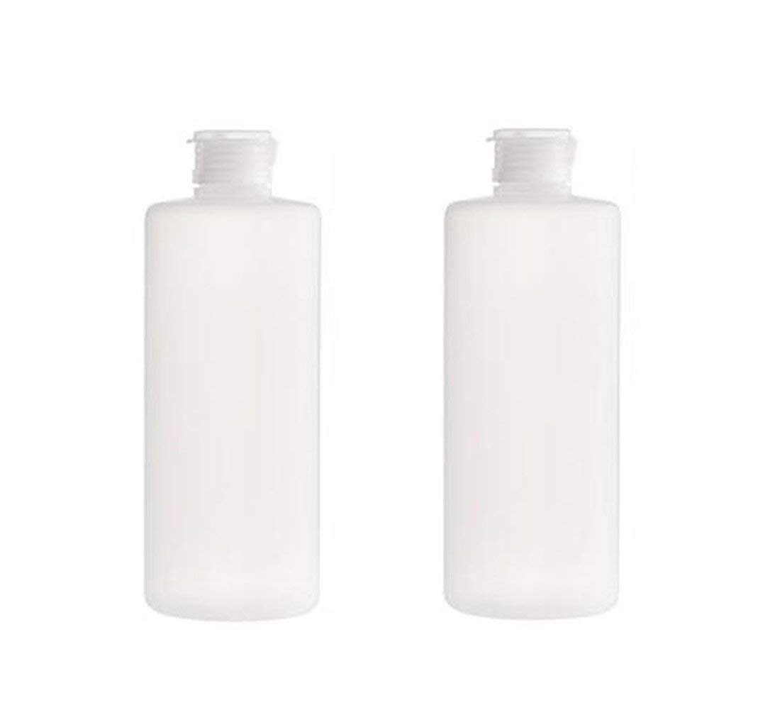 Pack of 2 100ml/200ml/400ml Transparent Empty Travel Refillable PE Plastic Soft Tubes Bottle Emulsion Packing Case Make up Cosmetics Container (400ml)