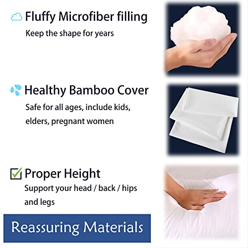 Ubauba Bamboo Body Pillow for Adults Long Body Pillow for Bed Full