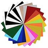 JANDJPACKAGING HTV Heat Transfer Vinyl Bundle - 25 Packs in Assorted Colors Iron On Vinyl 12