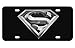 Elektroplate Officially Licensed DC Comics Superman All-Metal Black Decorative Front Plate with 3D Chrome Emblem | Weatherproof Automotive Accessory for Cars, SUVs, Trucks (12