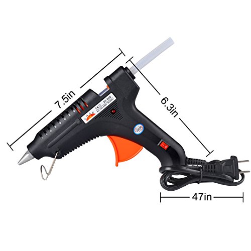 100% Safe Hot Melt Glue Gun with Rapid Heating Technology Flexible Trigger for DIY Small Arts Craft Projects Household& Sealing and Quick Repairs 100W (10pcs Glue Sticks & Carry Case)