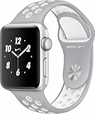 Apple Watch Nike+ 38mm Silver Aluminum Case Flat Silver/White Nike Sport Band