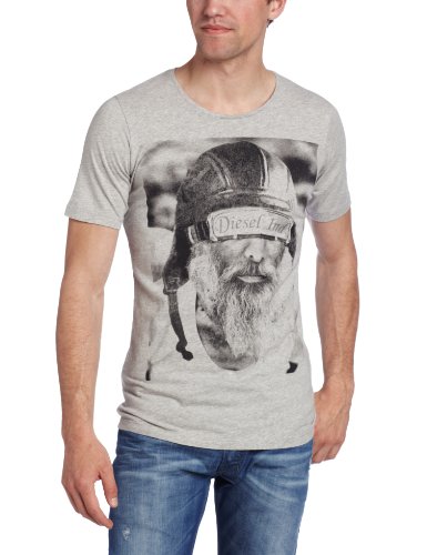 Diesel Men's T-Shave RS Graphic T-Shirt,  Heather/Grey, Medium