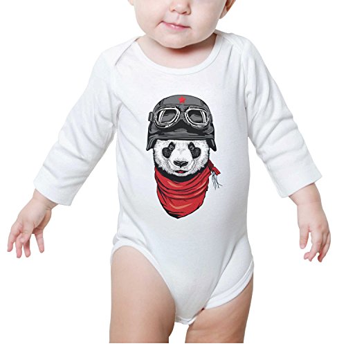 M2VIK9 Baby Romper Long Sleeve Clothes Jumpsuit Pilot Panda Bodysuit Playsuit Outfits
