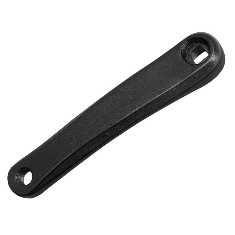 Cdofo Bicycle Crank Arm Aluminum Alloy Left Hand Crank Arm Single Speed Crankset for Bicycle Mountain Road Bike 170mm (Horizontal Square Hole-Black)