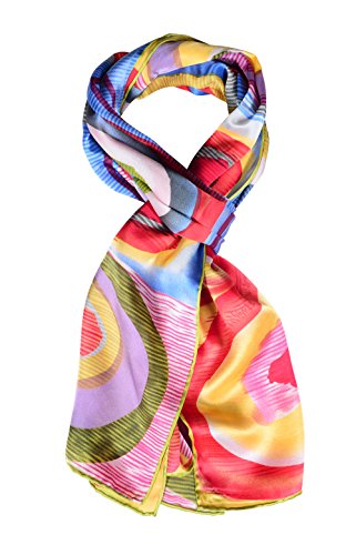 Salutto Women 100% Silk Scarves Monet Painted Scarf (21)