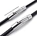 jonline24h Mens Black Leather Cord Necklace Rope Chain with Stainless Steel Clasp, 3mm, 14-30 inch(14)