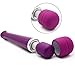 Rechargeable Body Wand Massager, Waterproof Electric Powerful 10 Mode Massage (Purple)thumb 1