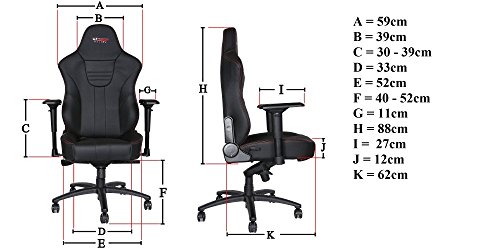 GT-Omega-Racing-MASTER-XL-Sedia-da-ufficio-ideale-per-i-gamer-in-pelle-colore-nero