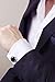 BUTTONCUFF Black Button Covers & Rhodium Finish - Imitation Cufflinks for Formal Shirts and Black Tie (CS-bla, 18mm)
