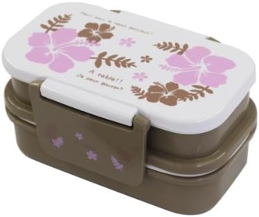 Japanese-made Hawaiian hibiscus tight two-stage lunch box HF-008