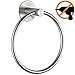 Wangel Strong Adhesive Towel Ring, Patented Glue + 3M Self-Adhesive, Stainless Steel, Brushed Finish
