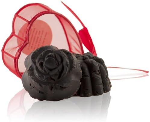 Castle Baths - Handmade Natural Vegan Chocolate Rose Gift Soaps made with Real Dark Chocolate Cocoa Powder - Pack of 2 (6 oz total)
