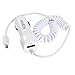 Wekin Ultra Fast Retractable Coiled Dual-port Car Charger Adapter for Samsung Galaxy S6/s4/s3,s5 Active / S4 Active / S4 Mini / S3 Mini, Tab 3, Note 4, Htc,htc One, Lg, Google Nexus7,nokia,sony ,Xiaomi,huawei,motorola Droid Razr Maxx, Moto X,dna, Blackberry Z10, Q10,and Usb Also for Apple Iphone/ipad/ipad Mini/ipad Air (Apple Charging Cable Needed), and More Android Devices (white 2.1A)