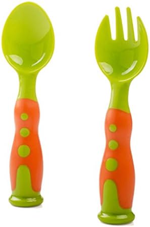 Toddler Utensils,Caszel Childrens Fork and Spoon Sets with Carrying Case/Food-Grade PP Childrens Cutlery,Ergonomic Anti-Hot Skidproof Wear-resistant