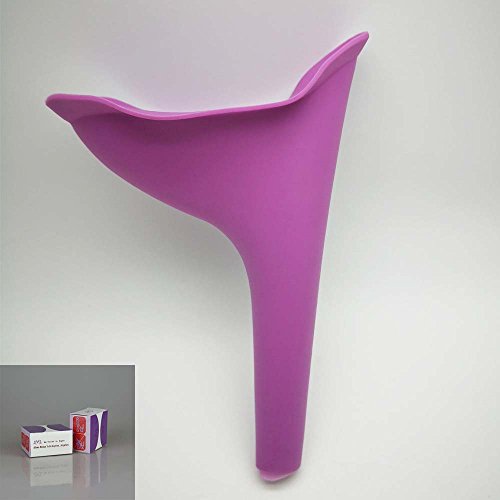 Like U Female Urination Funnel Device Pregnant Women's Portable Funnel Urinating Device, Girl Ladies Outdoor Standing Pee Reusable Urinal for Camping Travel Hiking Festivals with Box (Purple) - Thumbnail 3