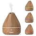 Pure Enrichment PureSpa Natural Aromatherapy Oil Diffuser (Natural) - Ultrasonic Air Deodorizer with 200ml Water Tank, Wood-Grain Accents, Soft Color-Changing Lights, and Auto Safety Shut-Off