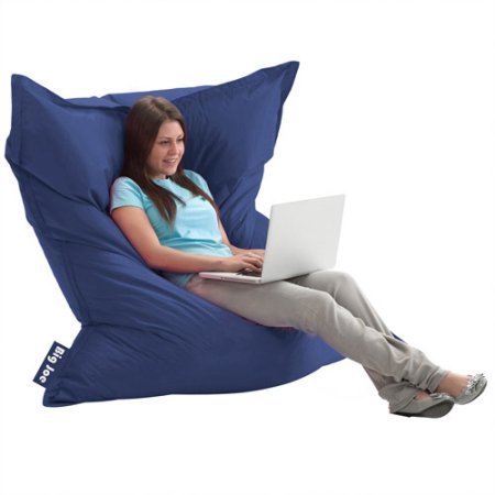 The Original Big Joe Bean Bag | Slips Easily Under a Bed or Behind a Sofa for Storage (Sapphire)