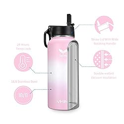 Vmini Water Bottle with New Wide Handle Straw