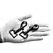 LOUHUA 10 Pcs 1 Inch 360° Swivel Trigger Snap Hooks Nickel Plated Pet Buckle Keychain (Black)
