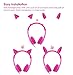 Kids Headphones, Vogek 2 in 1 Cat/Bunny Ear Wired On-Ear Headphones Headsets with 85dB Volume Limited, Children Headphones for Kids - Pink