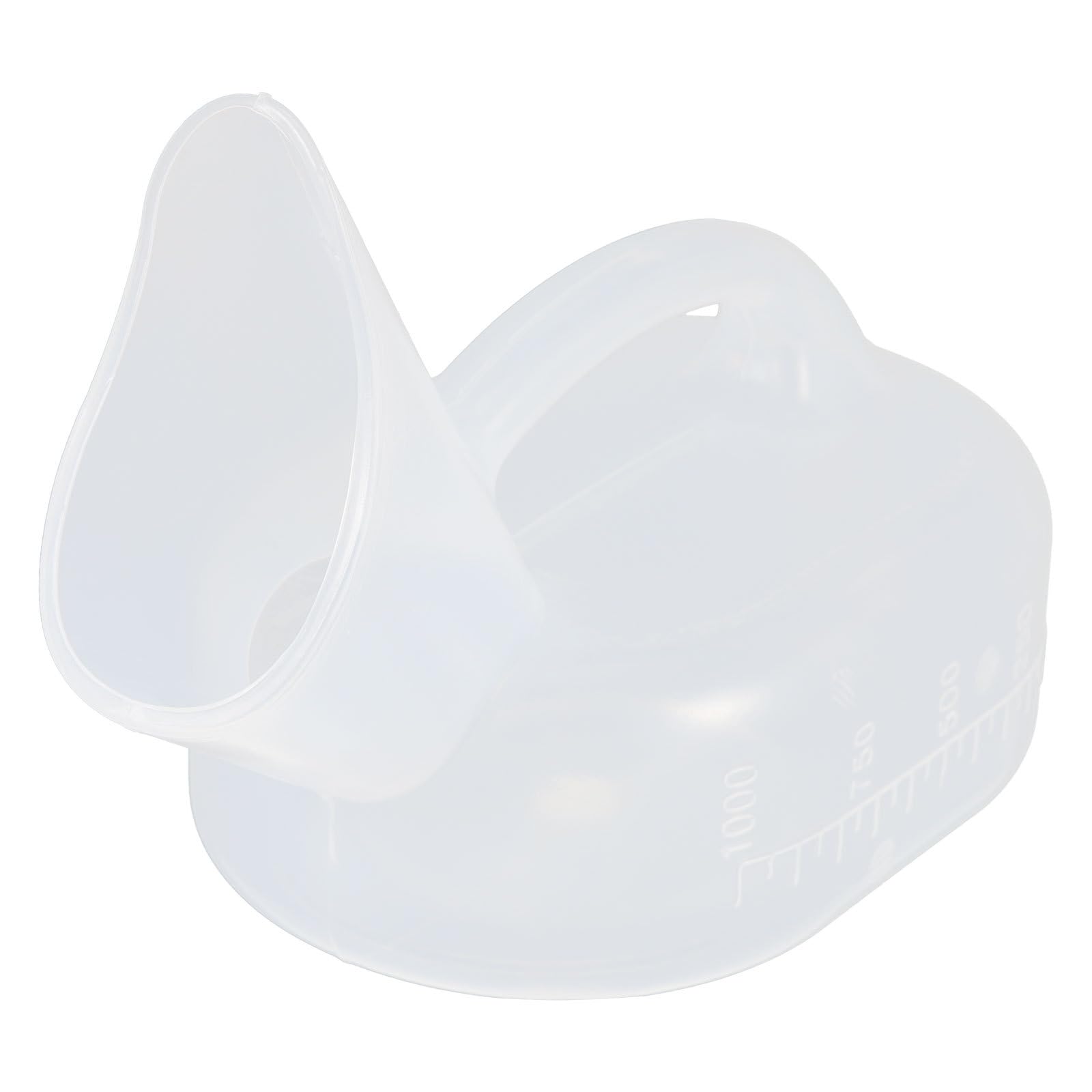 Healvian Female Urine Bottle 1000Ml Portable Pee Pot for Travel and Medical Use Lightweight Urinal Bottle for Women Bathroom Aid for Home and Hospital