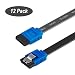 BENFEI SATA Cable III, 12 Pack SATA Cable III 6Gbps Straight HDD SDD Data Cable with Locking Latch 18 Inch Compatible for SATA HDD, SSD, CD Driver, CD Writer