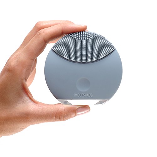 FOREO LUNA mini Silicone Face Brush with Facial Cleansing for All Skin Types, Cool Grey