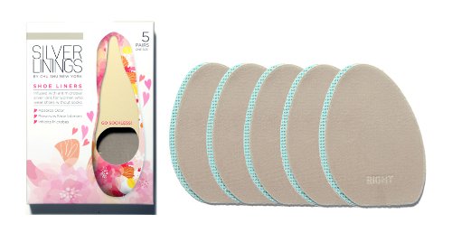 Silver Linings Odor Absorbing Shoe Liners (5 Pairs) - Beige/Nude - Thumbnail 3