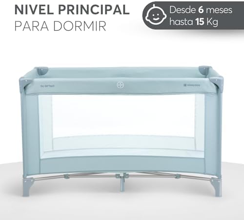 KikkaBoo Cuna de Viaje SO Gifted, Cuna Bebe 120x60 cm hasta 15 kg, Parque Plegable con Bolsa de Transporte, Ligera y Compacta, Menta