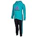 Adidas Girl's Tracksuit Sweat Suit Activewear 2 Piece Set, Turquoise