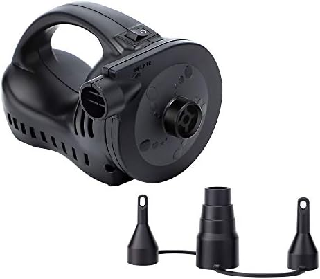NuLink Electric Portable Quick-Fill Air Mattress Pump for Pool Floats, Rechargeable Inflator Deflator, 110V AC & 12V DC Adapter
