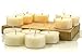 Wicker Wicks Soy Tealight Candles, Unscented and Handmade - 12 Count, White - Tea Lite Candle Set with Premium Soy Wax - Long Lasting, Clean Burn - Organic, Non Toxic Healthy Candles - Eco Friendly