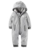 Carter's Baby Boys' Hooded/Eared Romper (Baby) -Daddy's Sidekick, Grey Bulldog-6M