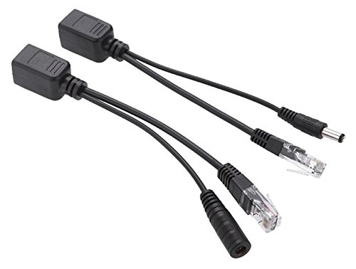 AYA Power Over Ethernet Injector Splitter Cable Adapter Passive PoE Kit 7" (18cm) with DC Connectors - Thumbnail 5
