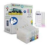 INKUTEN 4 Refillable Cartridges for HP 932XL, HP 933XL, HP 932, HP 933 (Empty) with Auto Reset Chips (ARC)